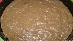 Манник постный с яблоком и грецкими орехами