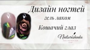 Роспись кошками. Кошачий глаз маникюр