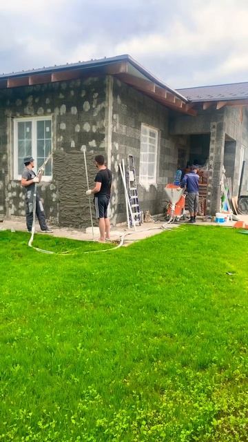 Механизированная штукатурка фасада . Команда PLASTER BRO смотреть онлайн