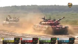 Танковый биатлон-2022. Феноменальный обгон китайского танка российским экипажем.