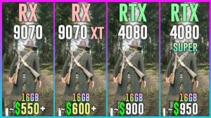 RX 9070 vs RX 9070 XT vs RTX 4080 vs RTX 4080 SUPER - Test in 25 Games