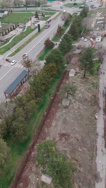 Бишкек 🇰🇬 Демонтаж забора в Ботанике #Дрон #Кыргызст смотреть онлайн