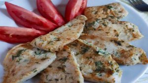 Жареное куриное филе с чесноком и укропом