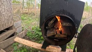 твердотопливный парогенератор, первое включение.