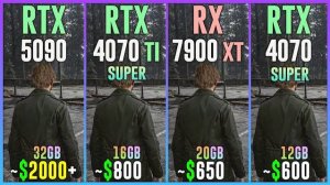 RTX 5090 vs RTX 4070 TI SUPER vs RX 7900 XT vs RTX 4070 SUPER - Tested in 25 Games