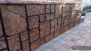 Видео обзор. Печатный бетон. Арт бетон. Отмостки. Ступе