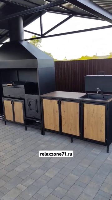 Навес 4х3.5 + мангальный комплекс и комплект барной мебе смотреть онлайн