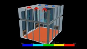 Визуализация движения воздуха в помещении террасы