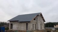 Завершение работ по монтажу кровли, покрытие металлоч
