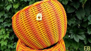 Кашпо Тыква из ротанга