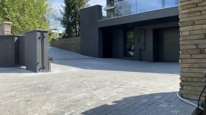 Телескопические откатные ворота обшитые алюминиевым