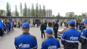 Торжественная передача частицы Вечного огня в рамках акции «Храним огонь Победы»