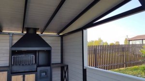 Беседка 4х4 с мангальной зоной