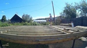 Каркас 2024. (Часть 1. Обвязка, лаги, утепление, черновой п