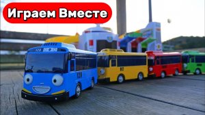 Машинки и поезда из мультика 🚌 Приключения Автобусов: конвейер на фабрике и полицейский участок !