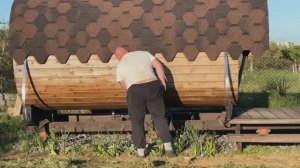 Дорога на южную дачу. Покос травы. Обновили внешний вид бани.