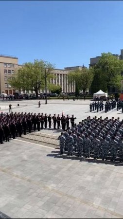 Репетиция парада Победы во Владикавказе