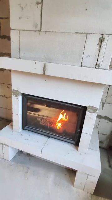 Камин под отделку 👍🔥 #kachelofen #brick #diy #brickstove #fire #дача #ст смотреть онлайн