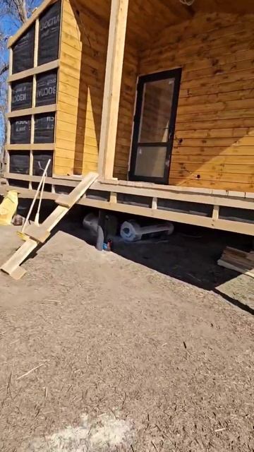 Мини Барн Хаус 7×5м, Деревянная отделка #дом34кафян #вол? смотреть онлайн