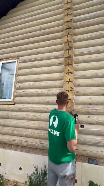 Шлифовка сруба, покраска герметизация, масло Natural, гер? смотреть онлайн