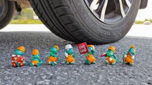 Эксперимент с автомобилем! Краш тест vs Давить колесом Игрушки из Киндер Сюрприз! АСМР - звуки!