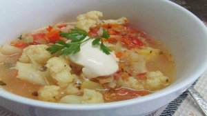 Овощной суп с цветной капустой