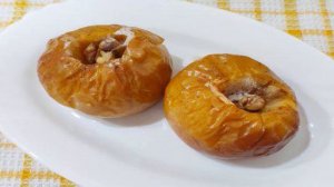 Яблоки запечённые с медом и орехами
