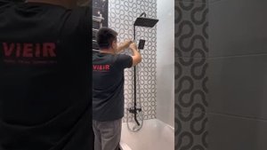 Душевая система с тропическим душем Vieir V333562-C черный/х?