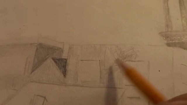 Галатская башня карандашем. | спид-пеинт (speed-paint)