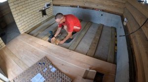 Банька. Делаем деревянный пол в предбаннике. Вечный по