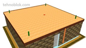 Устройство плоской кровли по балкам на доме из техноб?