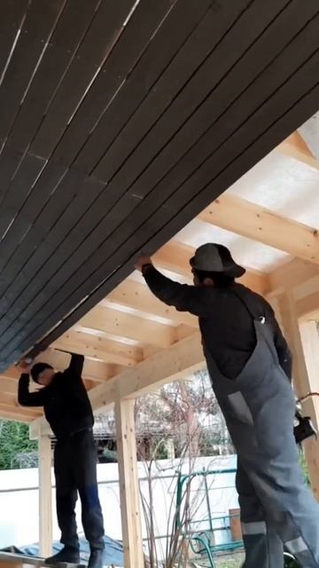 Подшивка потолка террасы. смотреть онлайн