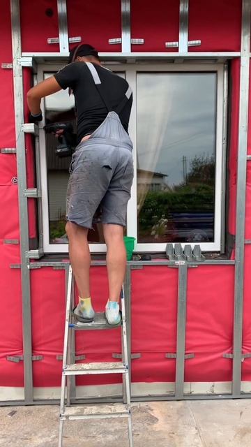 Каркас под отделку окна сайдингом #стройкадома #строй? смотреть онлайн