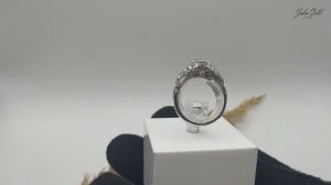 Кольцо из белого золота с бриллиантами "Имперум"