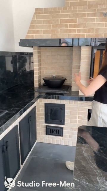 Обзор нашего барбекю комплекса. #барбекю #kitchen #барбекю