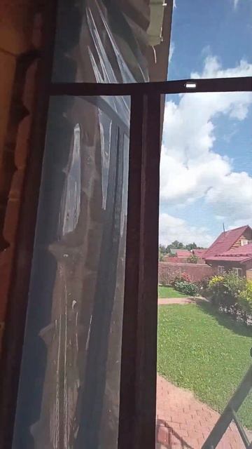 Москитная дверь для террасы из сетки антикошка. #like #reel