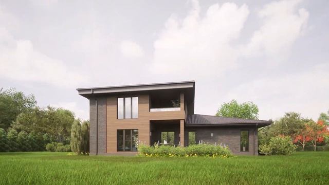 NF 138 - проект двухэтажного дома с гаражом на 2 автомобил