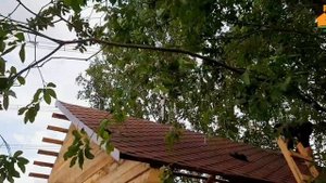 Как мы делали монтаж мягкой кровли на срубе 5×5 в лапу /