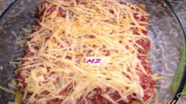Лазанья с овощами и фаршем