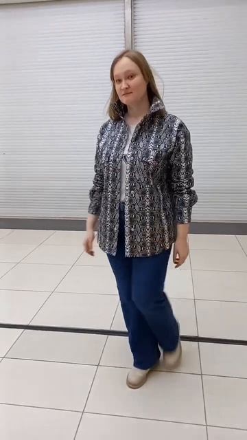 Дошила себе куртку -  рубашку из хлопка #одежда #творче? смотреть онлайн