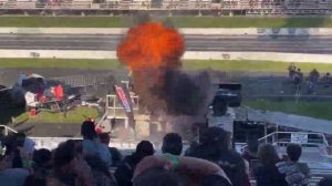 Взрыв мотора при замере мощности.