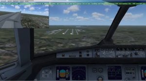 Посадка на дефолтном Аэробуса А321 в Microsoft Flight Simulator X