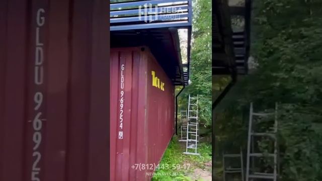 Отдельностоящий навес для дачи из профлиста МП 20