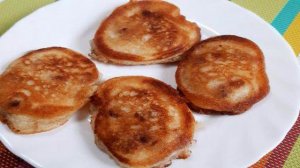 Оладьи на кислом молоке с изюмом