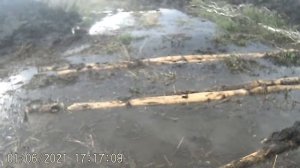 Строительство дамбы пруда драглайном часть 4