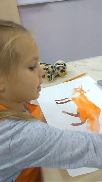 Как нарисовать лисичку акварелью. смотреть онлайн