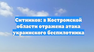 Ситников: в Костромской области отражена атака украинского беспилотника