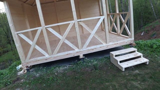 Строим деревянную беседку на даче. Часть 1 смотреть онлайн