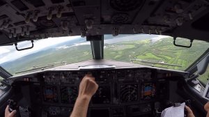 Мурманск. Визуальный заход и посадка (Boeing 737-800)