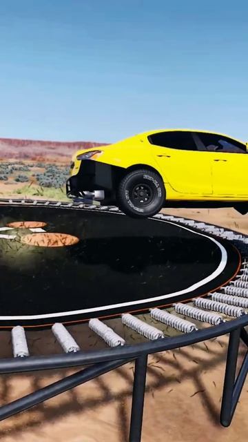 Двойной прыжок с помощью батута/ BeamNG drive #shorts #crash смотреть онлайн